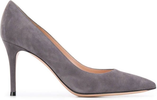 Gianvito Rossi Gianvito 85mm suede pumps Grey