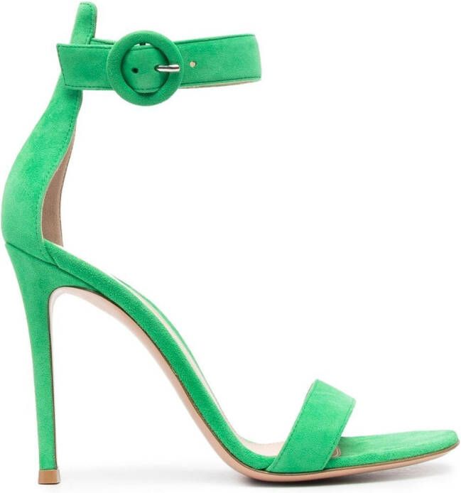 Gianvito Rossi Portofino 105mm suede sandals Green