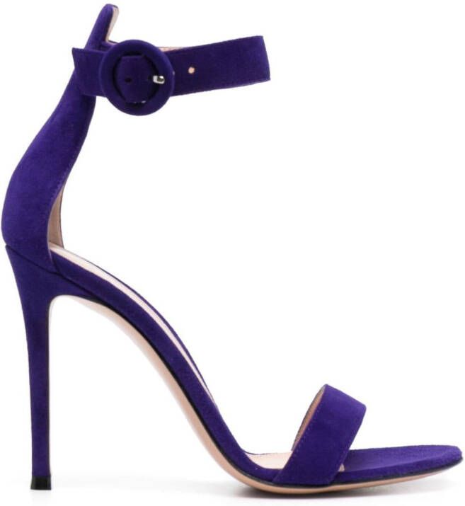 Gianvito Rossi Portofino 105mm suede sandals Purple