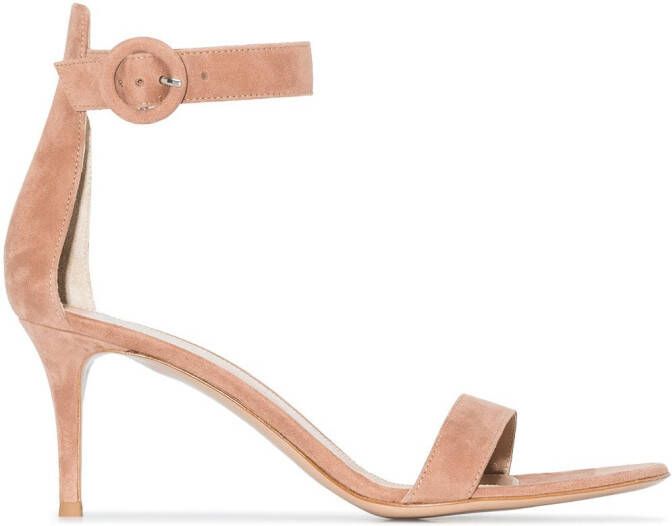 Gianvito Rossi Portofino 70mm suede sandals Neutrals
