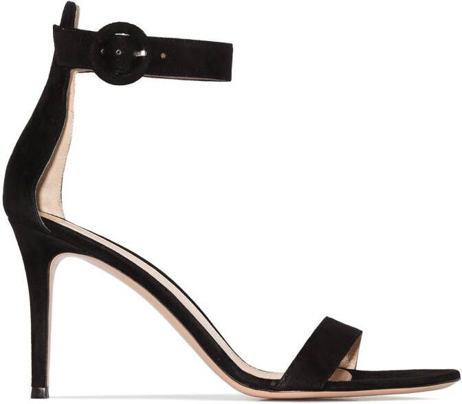 Gianvito Rossi Portofino 85mm suede sandals Black