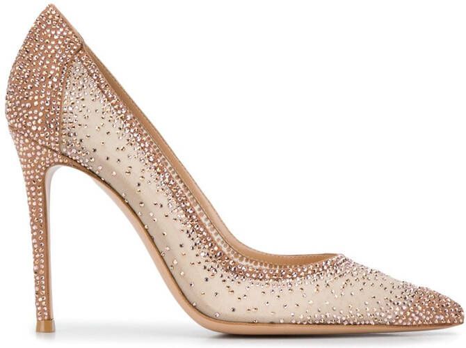 Gianvito Rossi Rania 105mm rhinestone pumps Pink