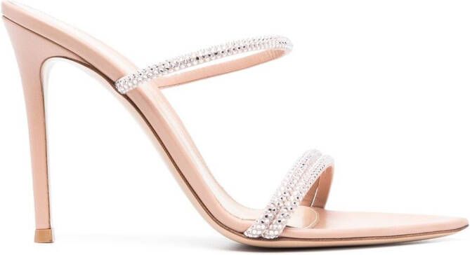 Gianvito Rossi Cannes 105mm suede sandals Neutrals