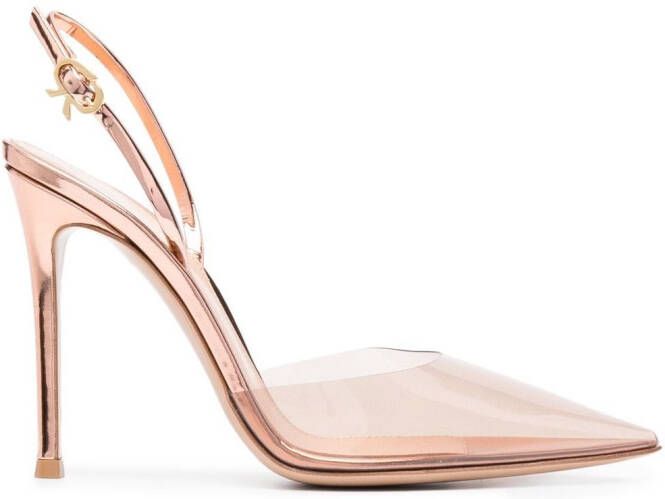 Gianvito Rossi Ribbon D'orsay 105mm pumps Neutrals