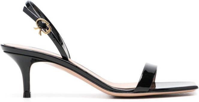 Gianvito Rossi Ribbon 55mm kitten sandals Black