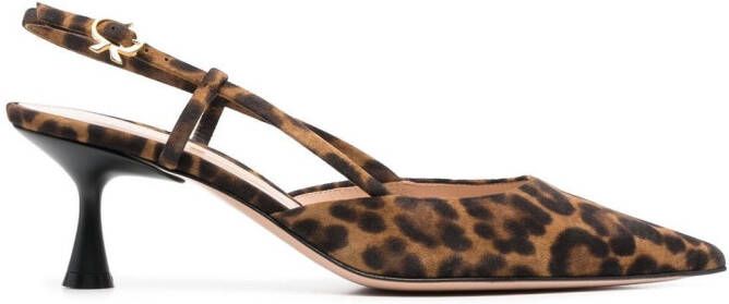 Gianvito Rossi 55mm Ascent slingback pumps Brown