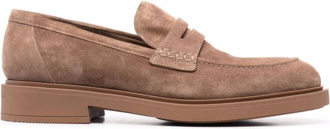 Gianvito Rossi Harris penny-slot loafers Brown