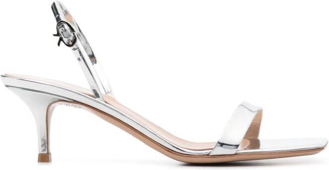 Gianvito Rossi Ribbon Kitten 55mm sandals Silver