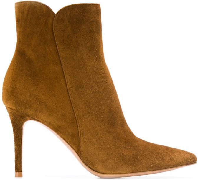 Gianvito Rossi stiletto ankle boots Brown