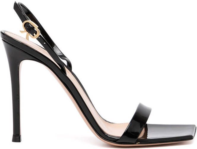 Gianvito Rossi Ribbon 105mm stiletto sandals Black