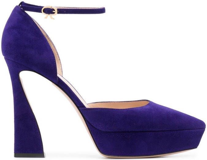 Gianvito Rossi suede 85mm pumps Purple