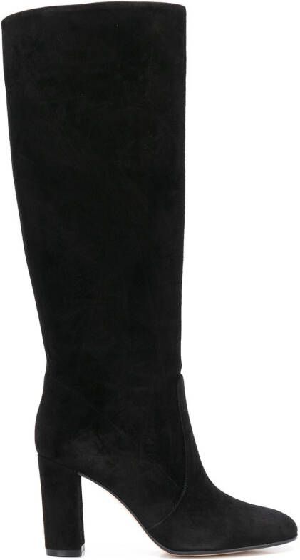 Gianvito Rossi Glen 85mm suede knee-high boots Black