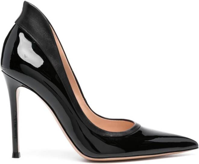 Gianvito Rossi Tuxedo 100mm leather pumps Black