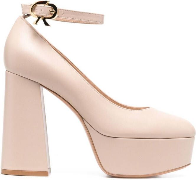 Gianvito Rossi Manila 120mm leather platform pumps Neutrals