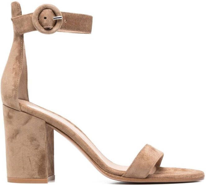 Gianvito Rossi Versilia 85mm suede sandals Brown