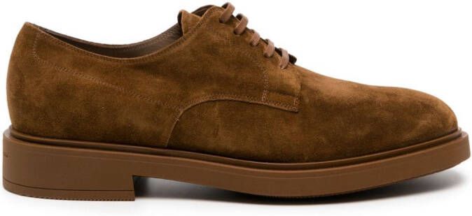 Gianvito Rossi William suede derby shoes Brown