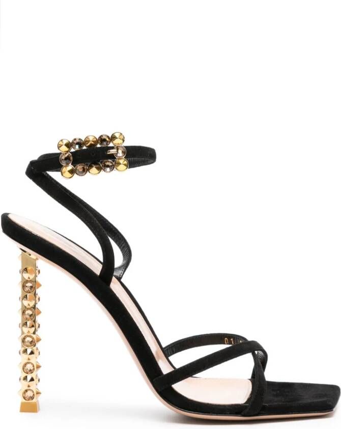 Gianvito Rossi Wonder 105mm suede sandals Black