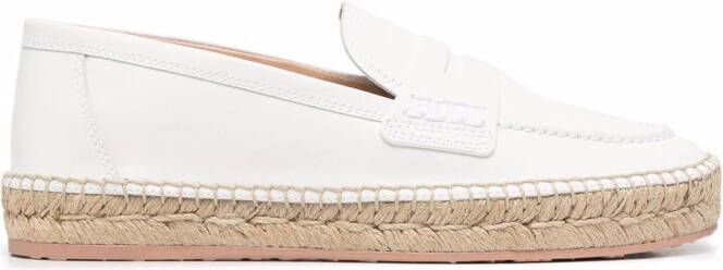 Gianvito Rossi woven raffia espadrilles White