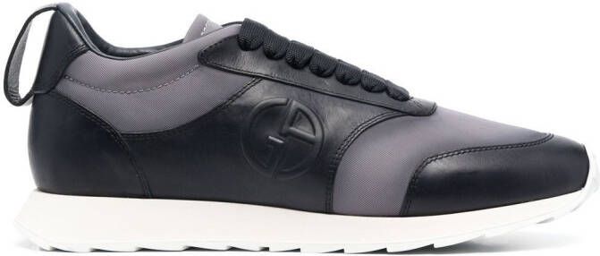 Giorgio Armani panelled low-top sneakers Grey