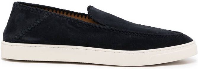 Giorgio Armani slip-on suede sneakers Blue