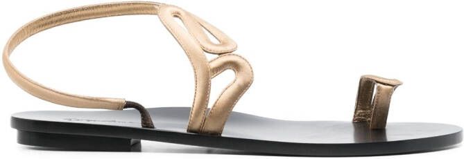 Giorgio Armani wrap-design sandals Gold