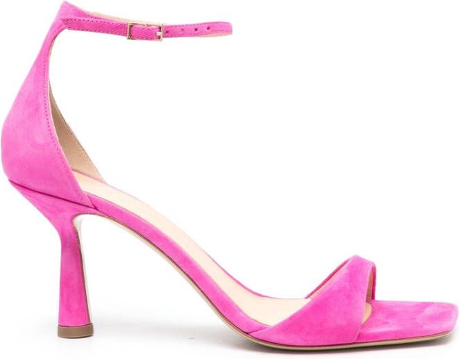 Giuliano Galiano 75mm heel suede sandals Pink