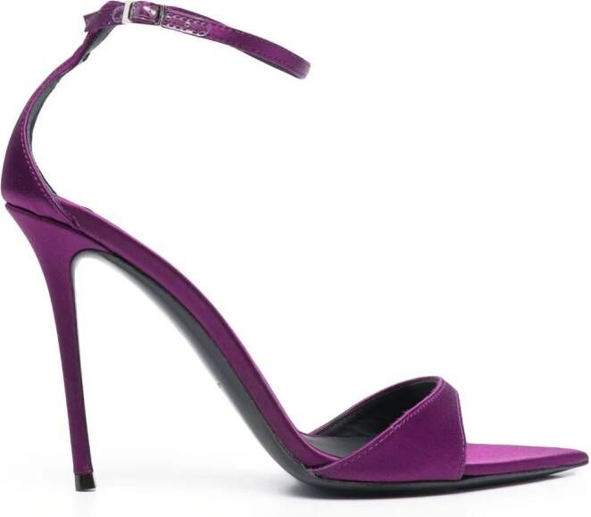 Giuseppe Zanotti 105mm pointed-toe satin pumps Purple