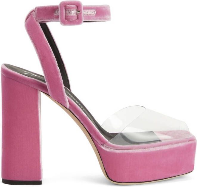 Giuseppe Zanotti 120mm New Betty Plexi sandals Pink