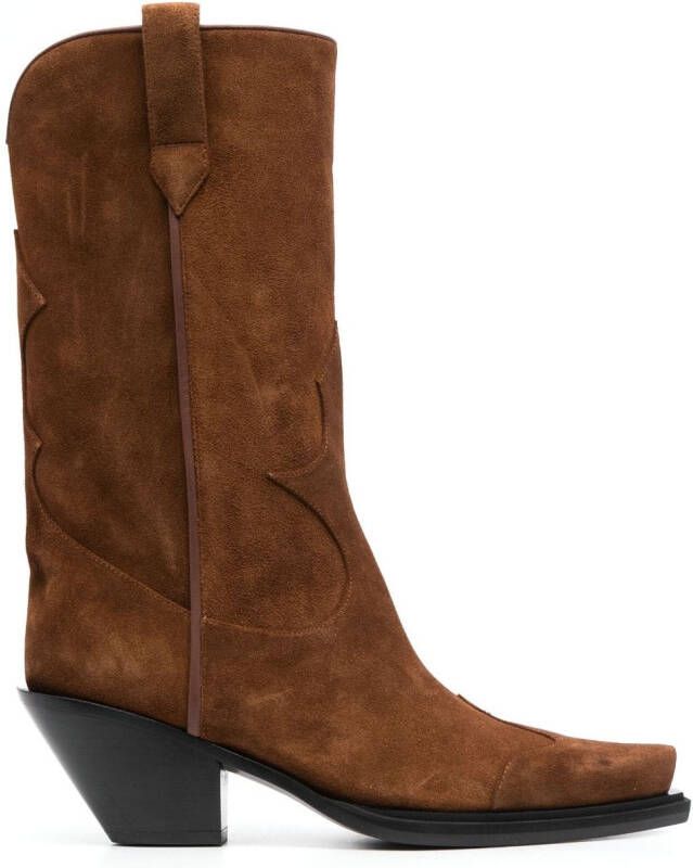 Giuseppe Zanotti 85mm pointed-toe cowboy boots Brown