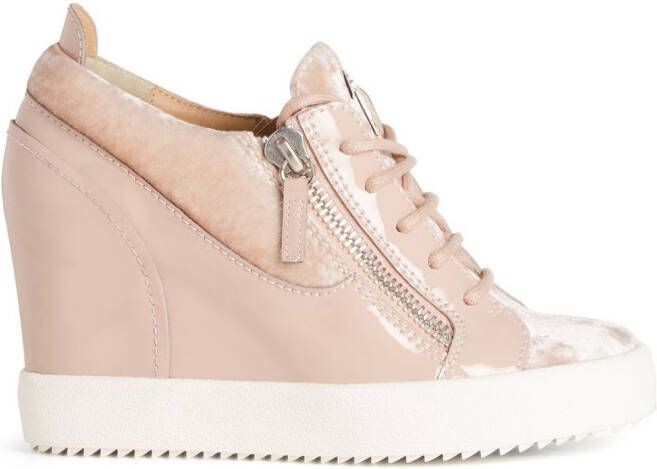 Giuseppe Zanotti Addy Wedge 75mm sneakers Pink
