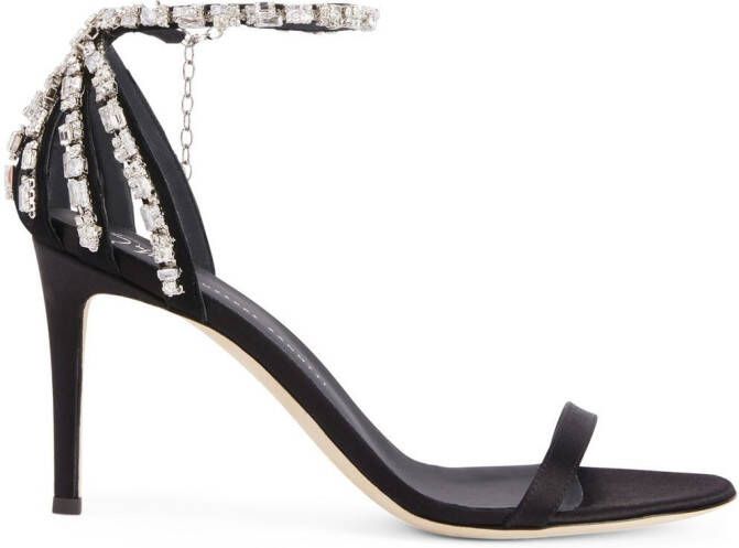 Giuseppe Zanotti 85mm Adele crystal sandals Black