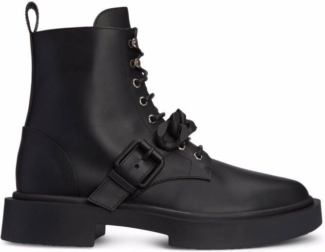 Giuseppe Zanotti Adric chain-trim ankle boots Black