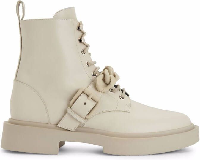 Giuseppe Zanotti Adric chain-trim ankle boots White