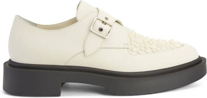 Giuseppe Zanotti Adric studded buckle-strap shoes White