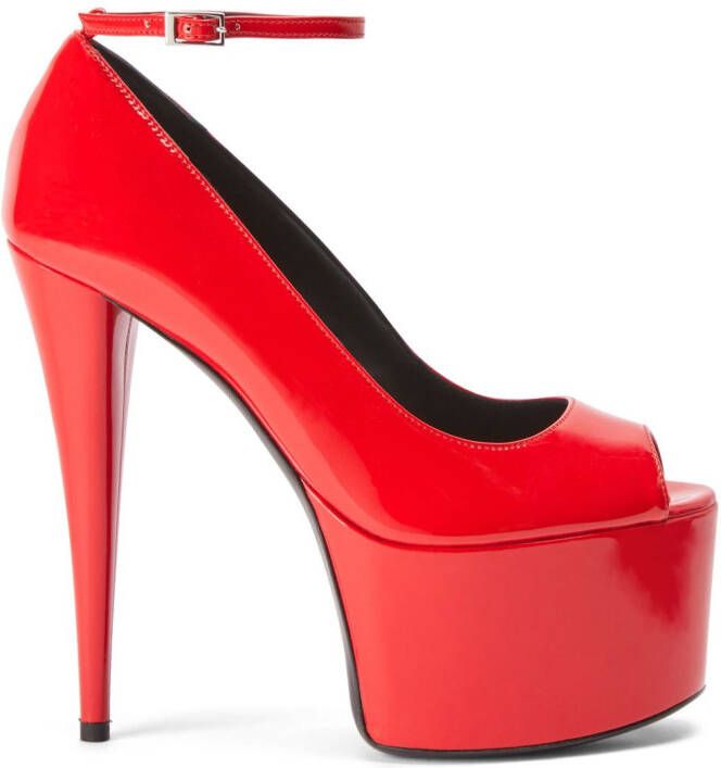 Giuseppe Zanotti 150mm GZ Aida platform pumps Red