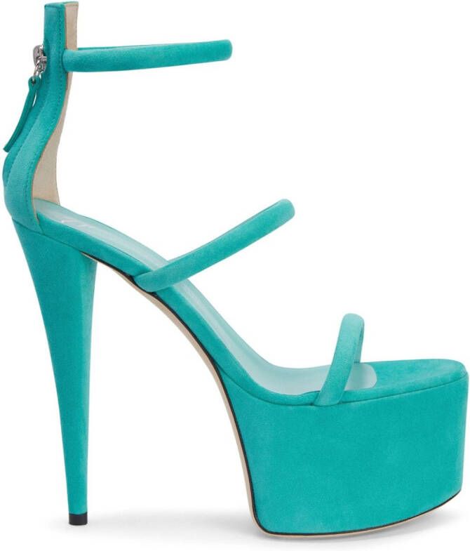 Giuseppe Zanotti 150mm GZ Aida platform sandals Green