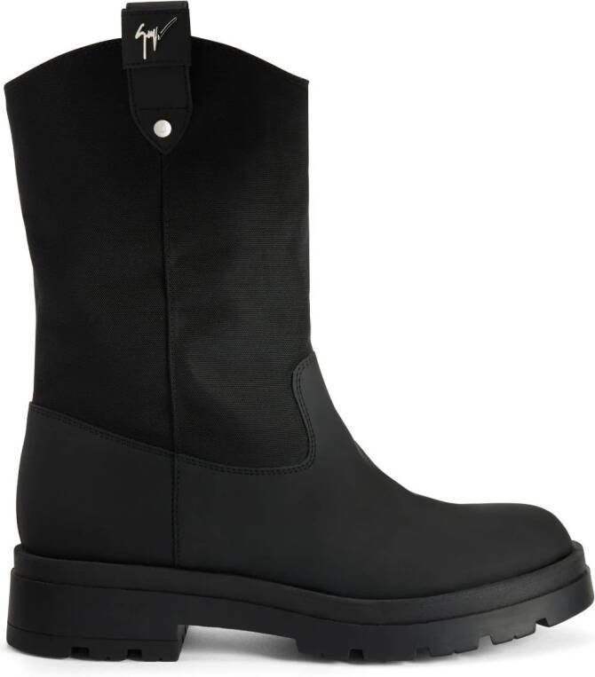 Giuseppe Zanotti Aldrien logo-plaque boots Black