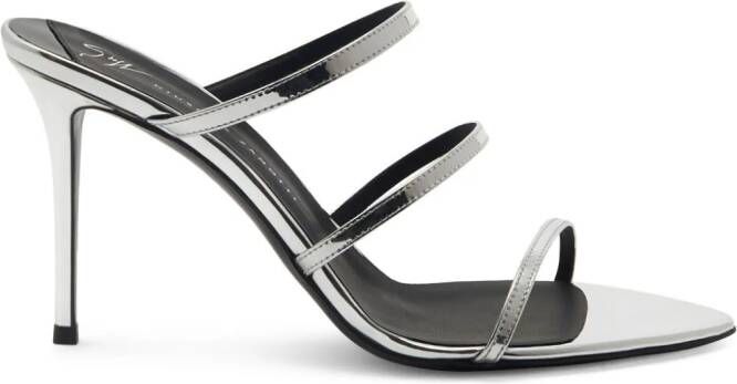 Giuseppe Zanotti Alimha 90mm straped sandals Silver