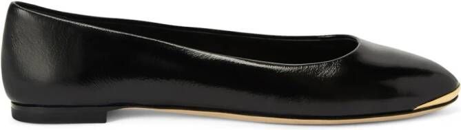 Giuseppe Zanotti Amur 2.0 leather ballerina shoes Black