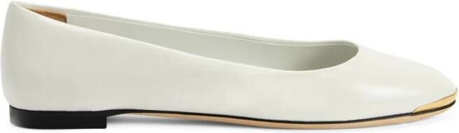 Giuseppe Zanotti Amur 2.0 leather ballerina shoes White