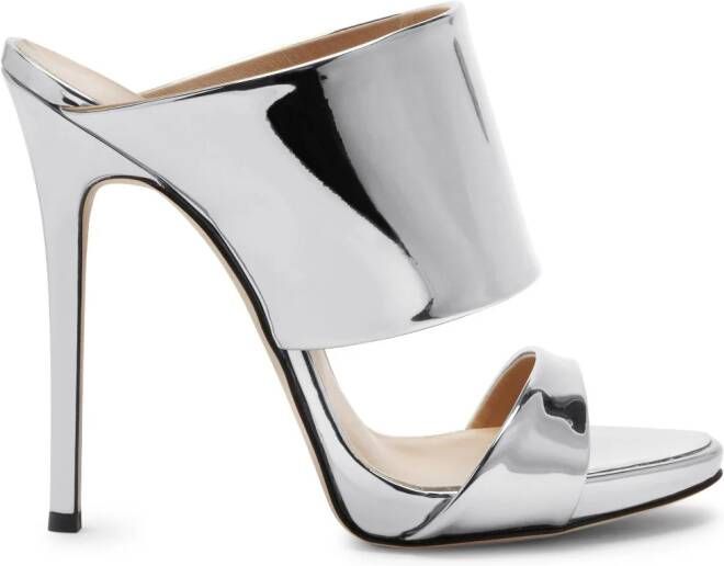 Giuseppe Zanotti Andrea 120mm leather sandals Silver