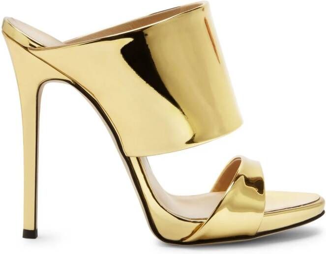 Giuseppe Zanotti 120mm Andrea metallic-finish sandals Gold
