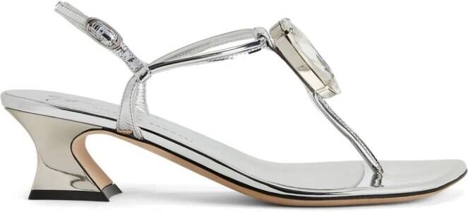 Giuseppe Zanotti 45mm Anthonia rhinestone-embellished sandals Silver