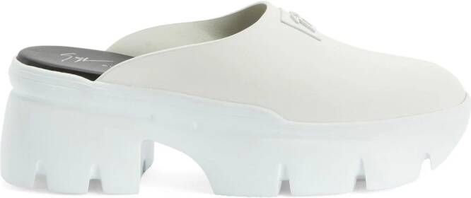 Giuseppe Zanotti Apocalypse slip-on mules White