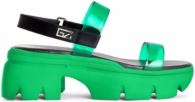 Giuseppe Zanotti Apocalypse Summer leather sandals Green