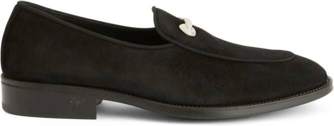 Giuseppe Zanotti Archibald suede loafers Black