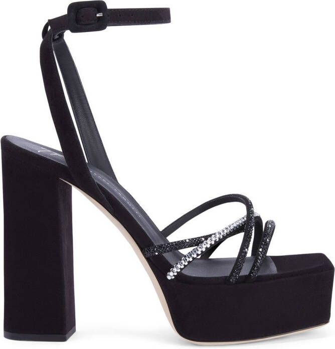 Giuseppe Zanotti 120mm Arhama embellished platform sandals Black