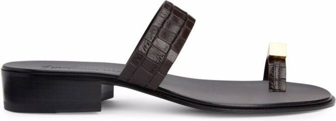 Giuseppe Zanotti Bardack crocodile-effect loafers Brown