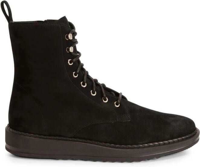 Giuseppe Zanotti Bassline suede lace-up boots Black