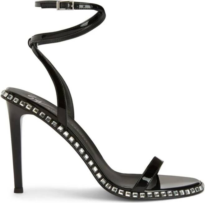Giuseppe Zanotti Bellatriks 105mm leather sandals Black